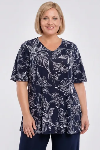 Kaki cvetlična bluza
