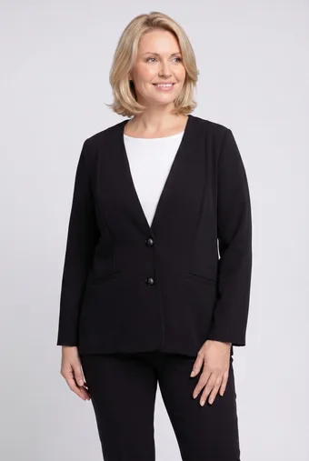 Preprosta črna blazer