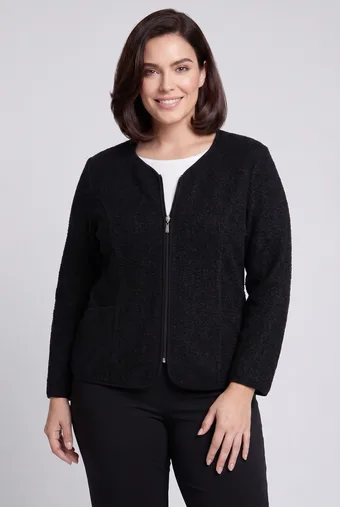 Črna buklé blazer