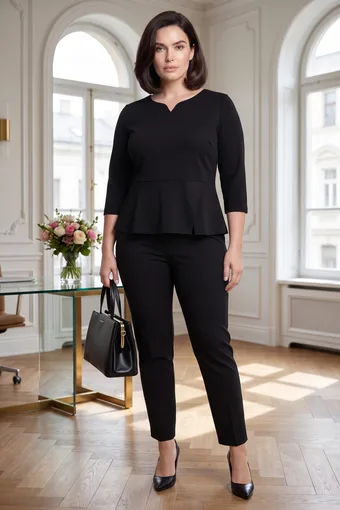 Črna elegantna bluza